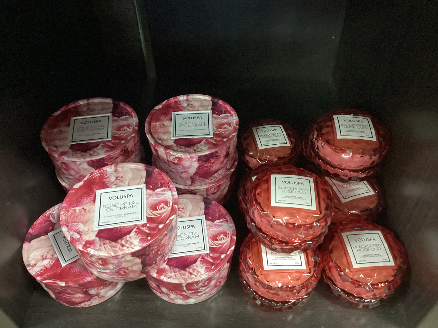 Voluspa Rose Petal Ice cream candle