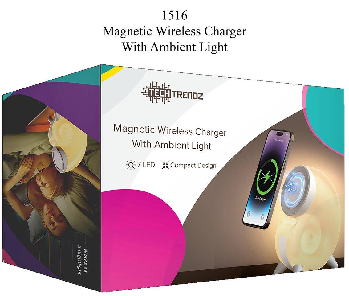 Magnetic Wireless Charger w/Light