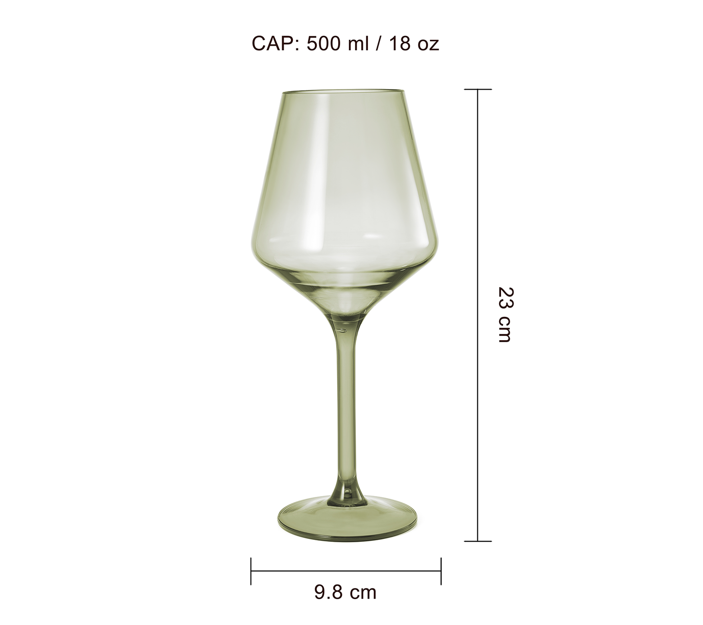 Pastel Colored Unbreakable Acrylic Wine Glasses
