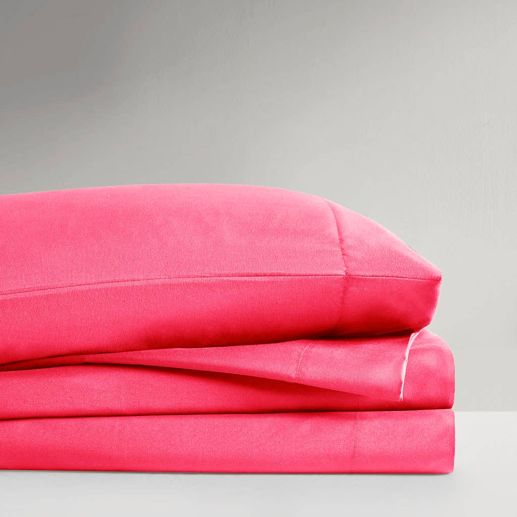 Antimicrobial Wrinkle-Free Sheet Set, Hot Pink: Queen