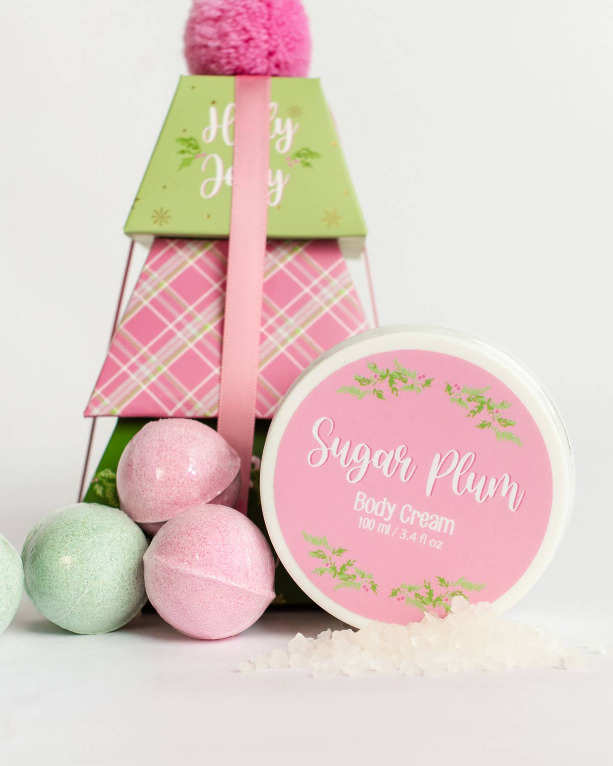 Holly Jolly Bath Gift Set Sugar Plum Scented Scented Green/Multi 4x7x4