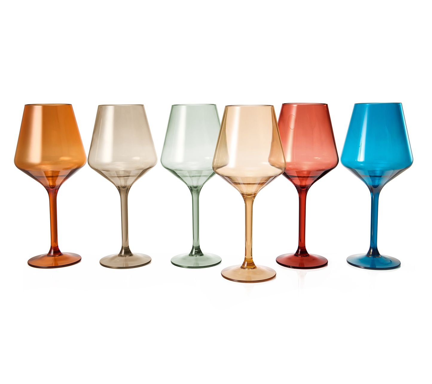 Pastel Colored Unbreakable Acrylic Wine Glasses