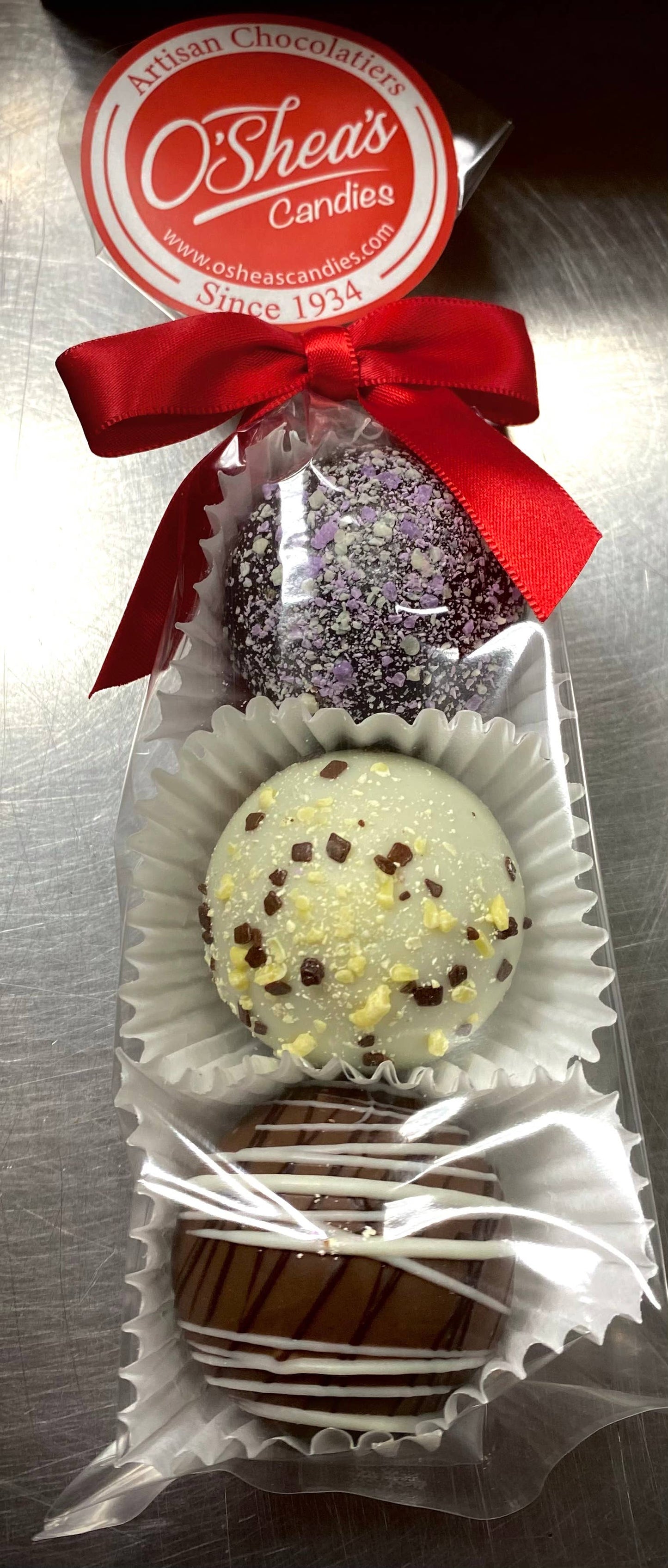 TRIO “Assorted Variety” Truffle 3 PK W/ Satin Bow