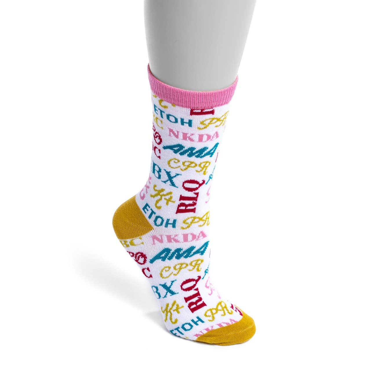 Medical Abbreviations Soft Cotton Crew Length Unisex Socks