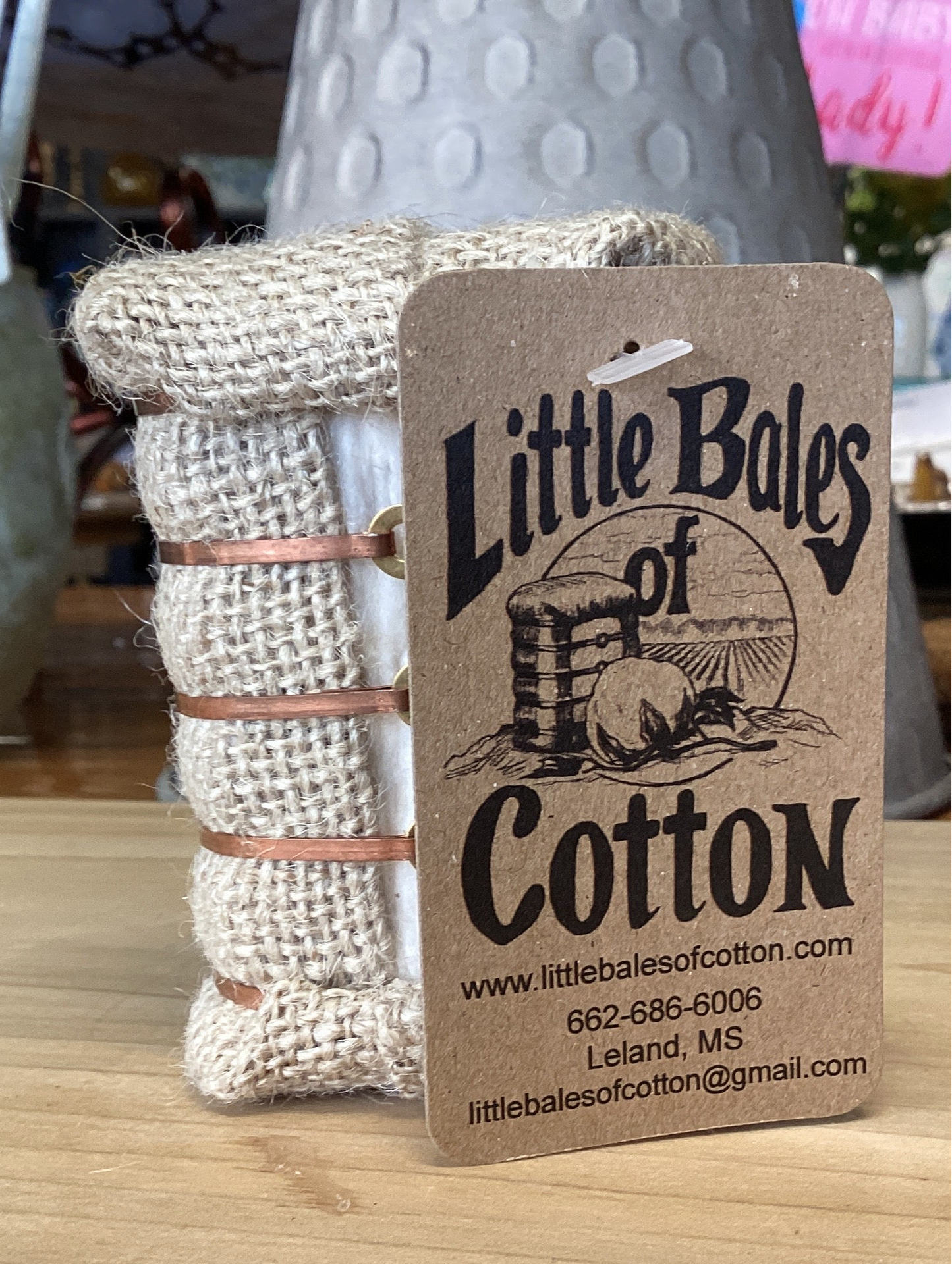 3” Plain Little Bales of Cotton
