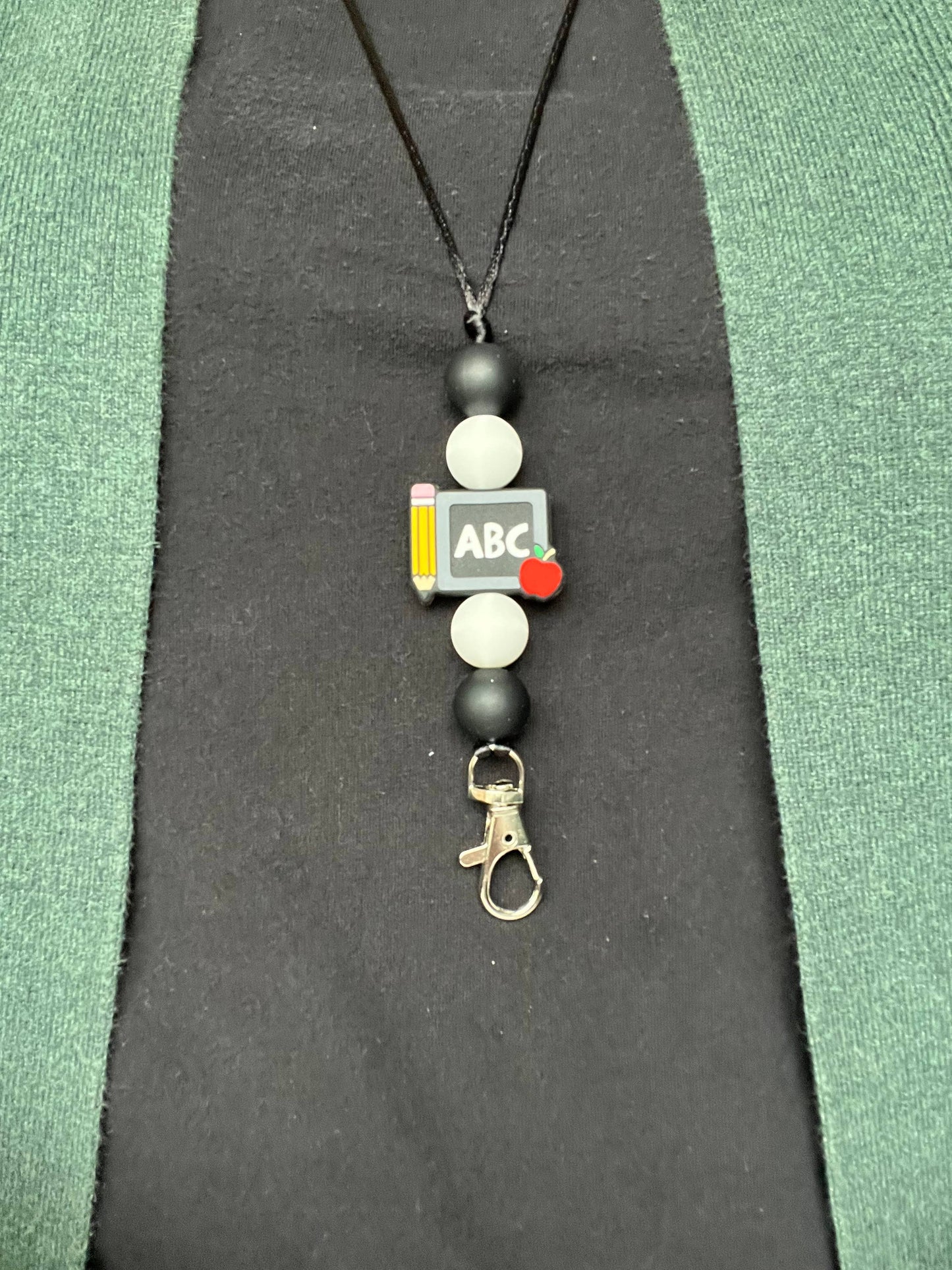 Silicone Chalkboard Lanyard-20” Long with Breakaway Clasp