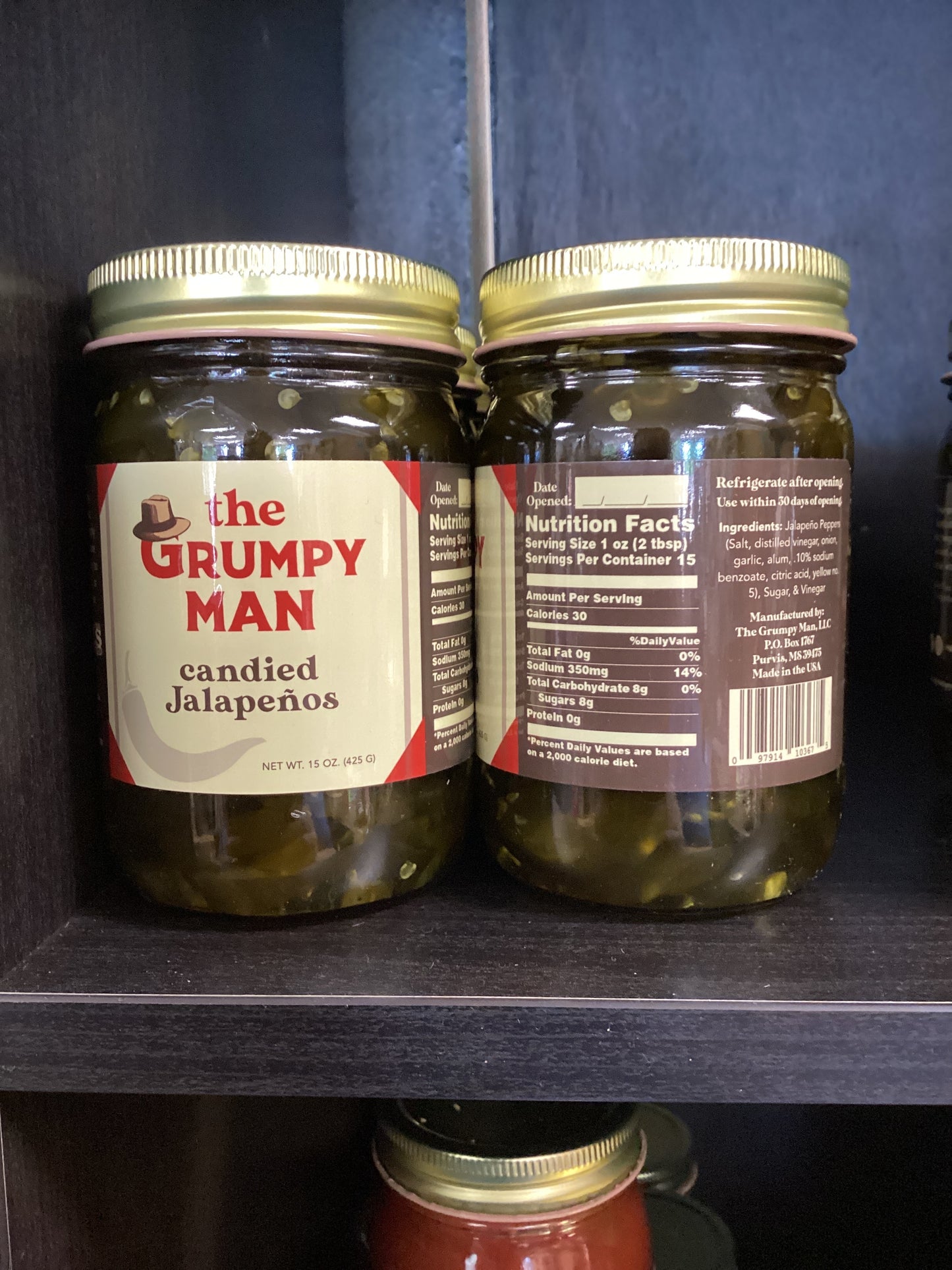 The Grumpy Man- Candied Jalapeños