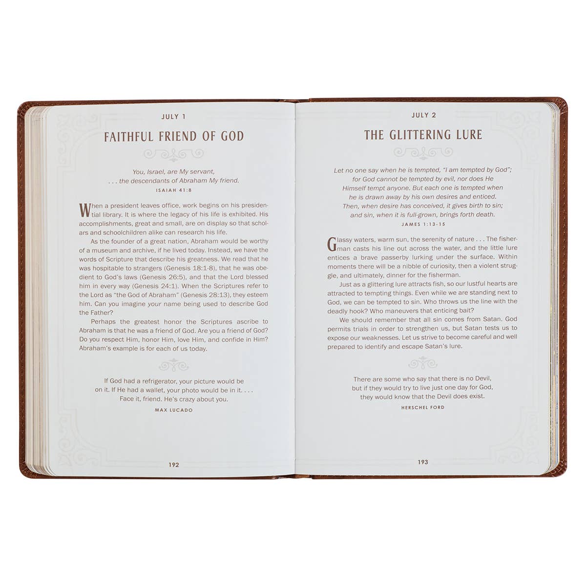 Devotional Walking with God Large Print Faux Leather