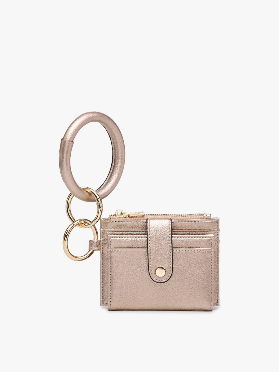 WL1904RG Sammie Mini Snap Wallet w/ Ring: Rose Gold