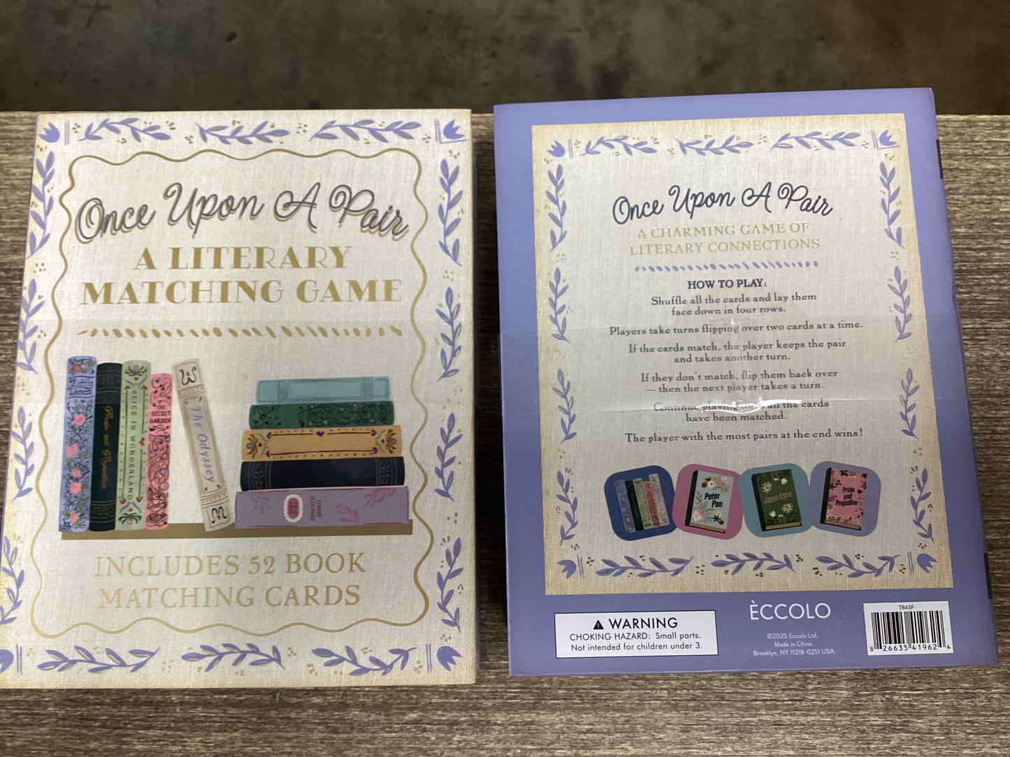 Once Upon A Time - A Literary Matching Game