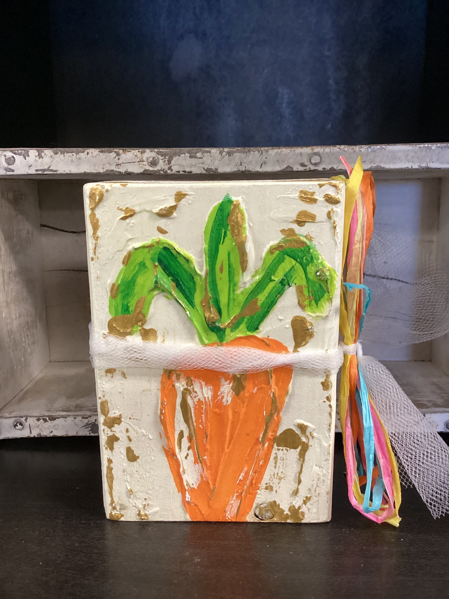 Wood Block with Carrot