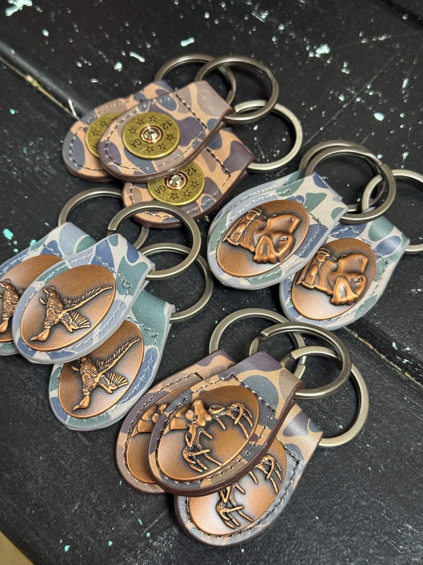 Zeppro Old School Camo Oval Key Fob