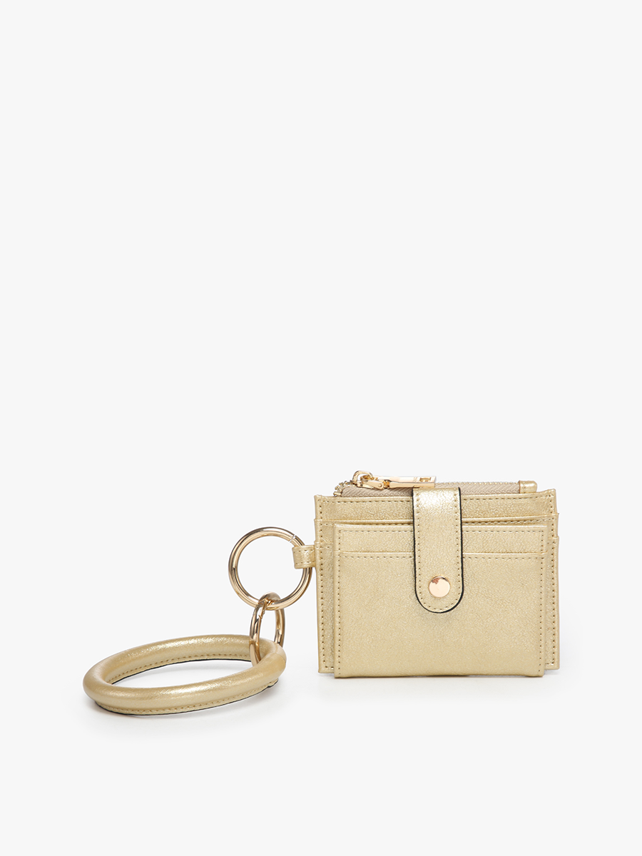 WL1904RG Sammie Mini Snap Wallet w/ Ring: Rose Gold