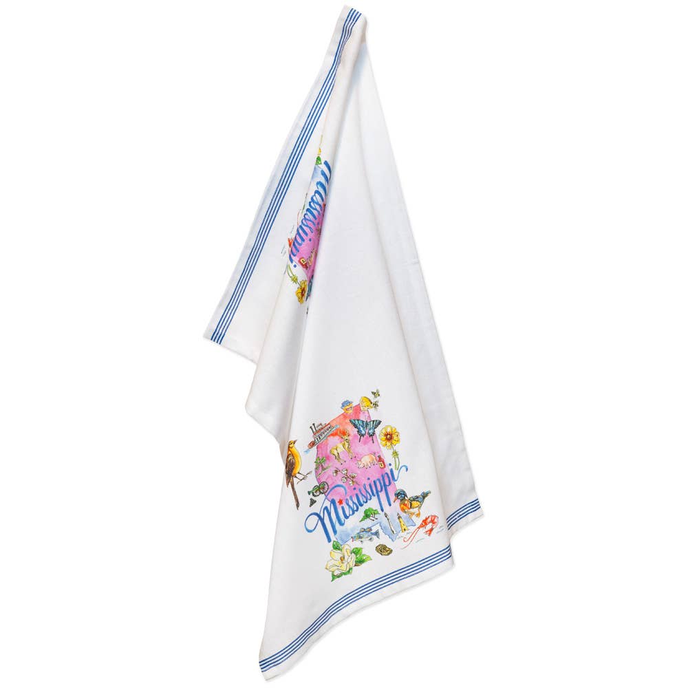 MS Mississippi State Collection 28" Cotton Tea Towels Set/2