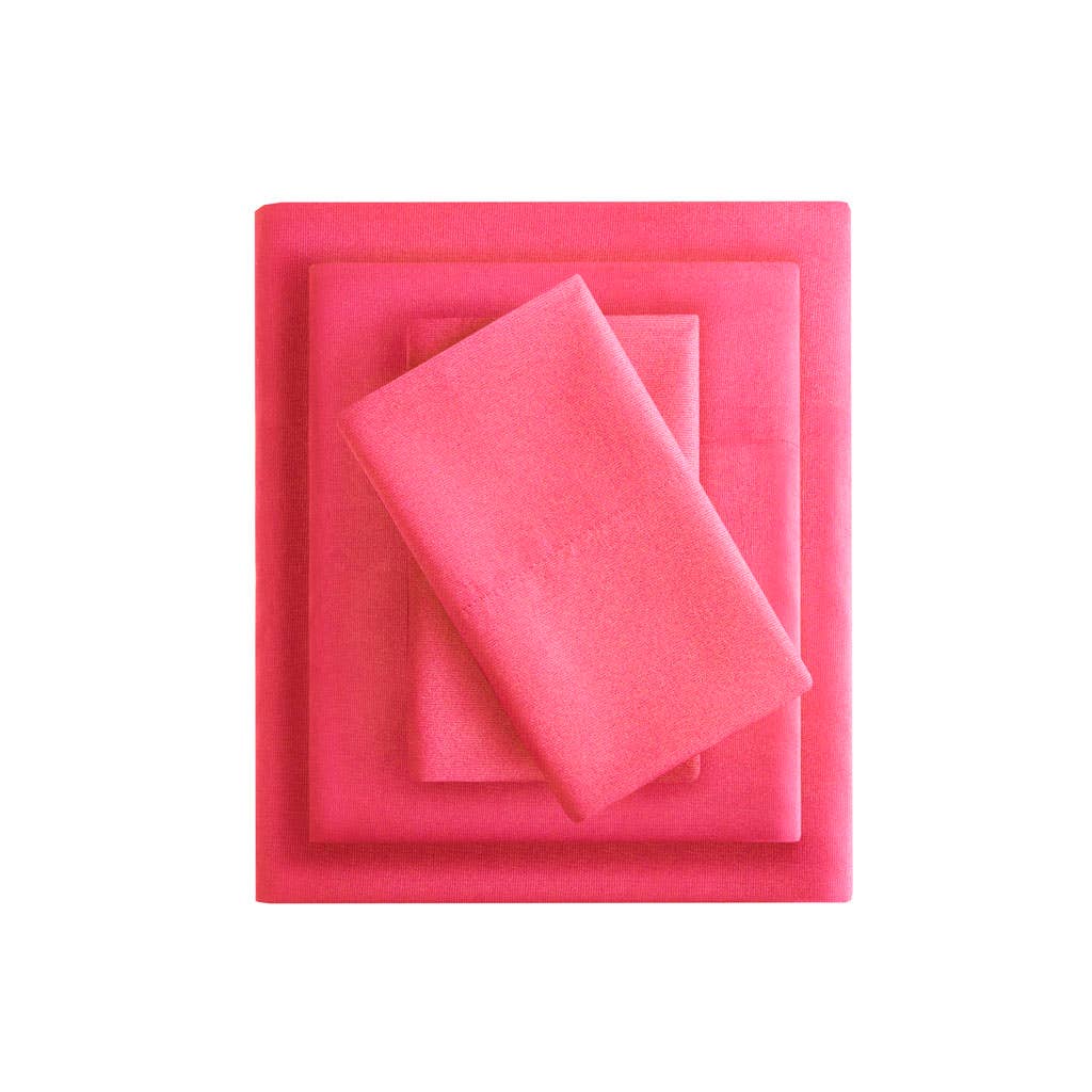 Antimicrobial Wrinkle-Free Sheet Set, Hot Pink: Queen