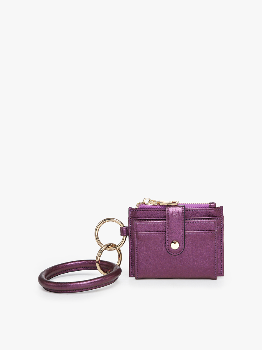 WL1904RG Sammie Mini Snap Wallet w/ Ring: Rose Gold