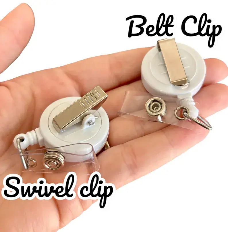Drop the Beat - Nursing Cardiac - Badge Reel Holder: Swivel alligator clip
