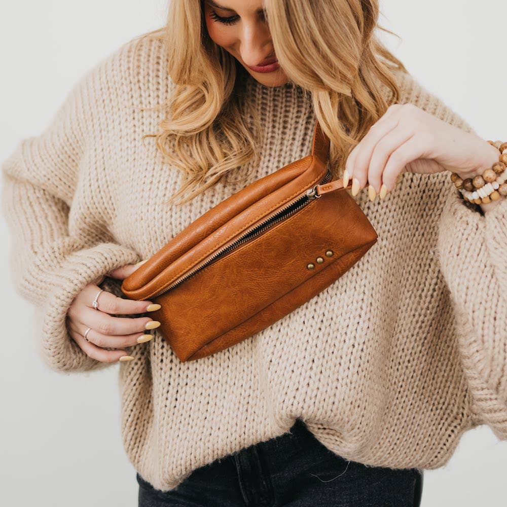 Whitley Waist Crossbody Bag: Brown