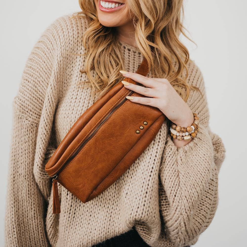 Whitley Waist Crossbody Bag: Brown