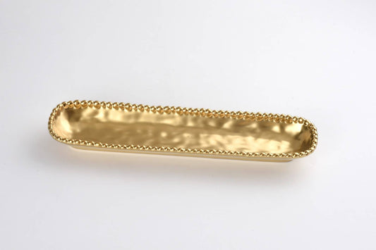 Pampa Bay Gold Beaded Cracker Tray