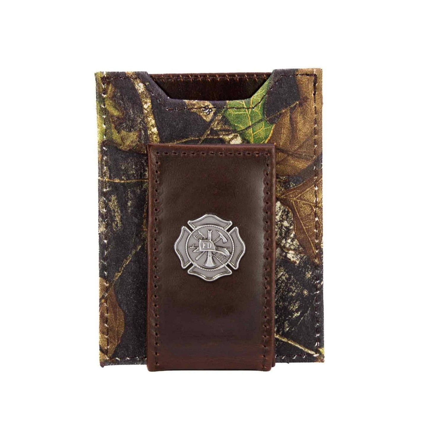 Maltese Cross Magnetic Leather Slim Wallet