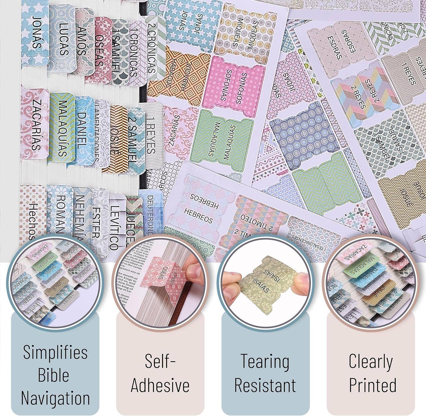 Spanish Bible Tabs Laminated 75 Pack