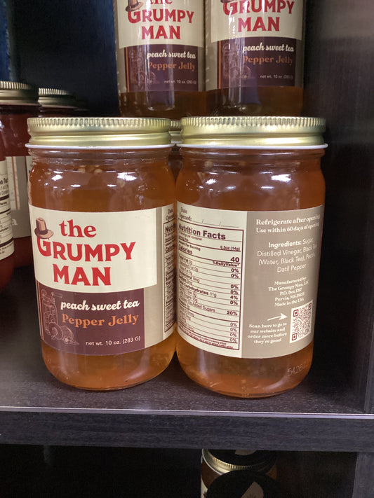 Grumpy Man- Peach Sweet Tea Pepper Jelly