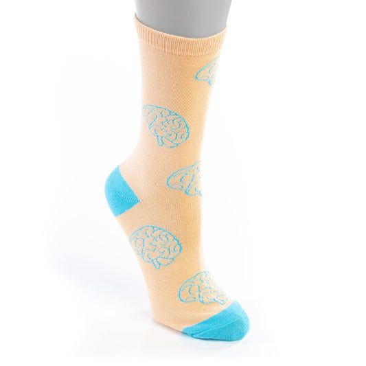 Brain Print Breathable Soft Cotton Crew Length Unisex Socks