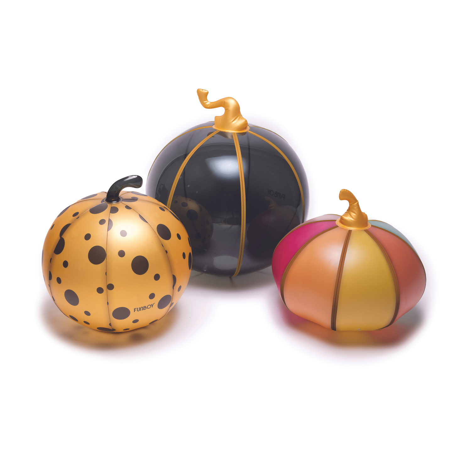 Halloween Pumpkins Inflatable Light-up Decor 3 Pack Colorful