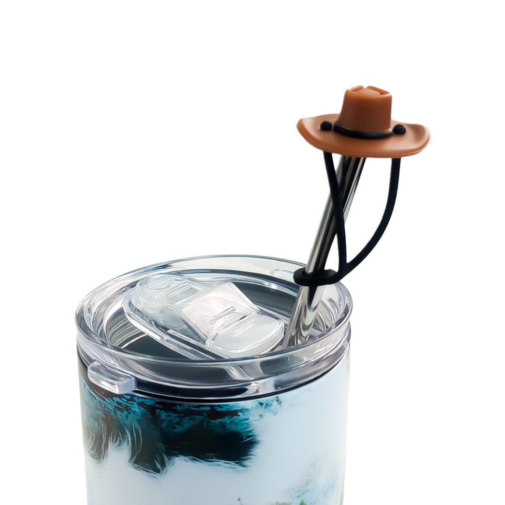 SILICONE STRAW TOPPER - 12 PACK
