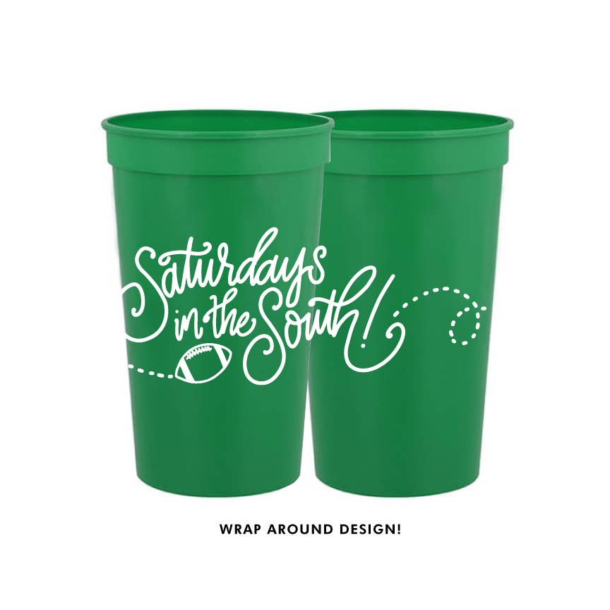 Saturdays in the South | Game Day Cups & Napkins (All): FOAM Cups: Metallic GOLD (10 cups per pack)