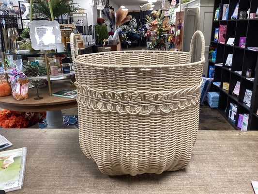Wicker Planter with Handles