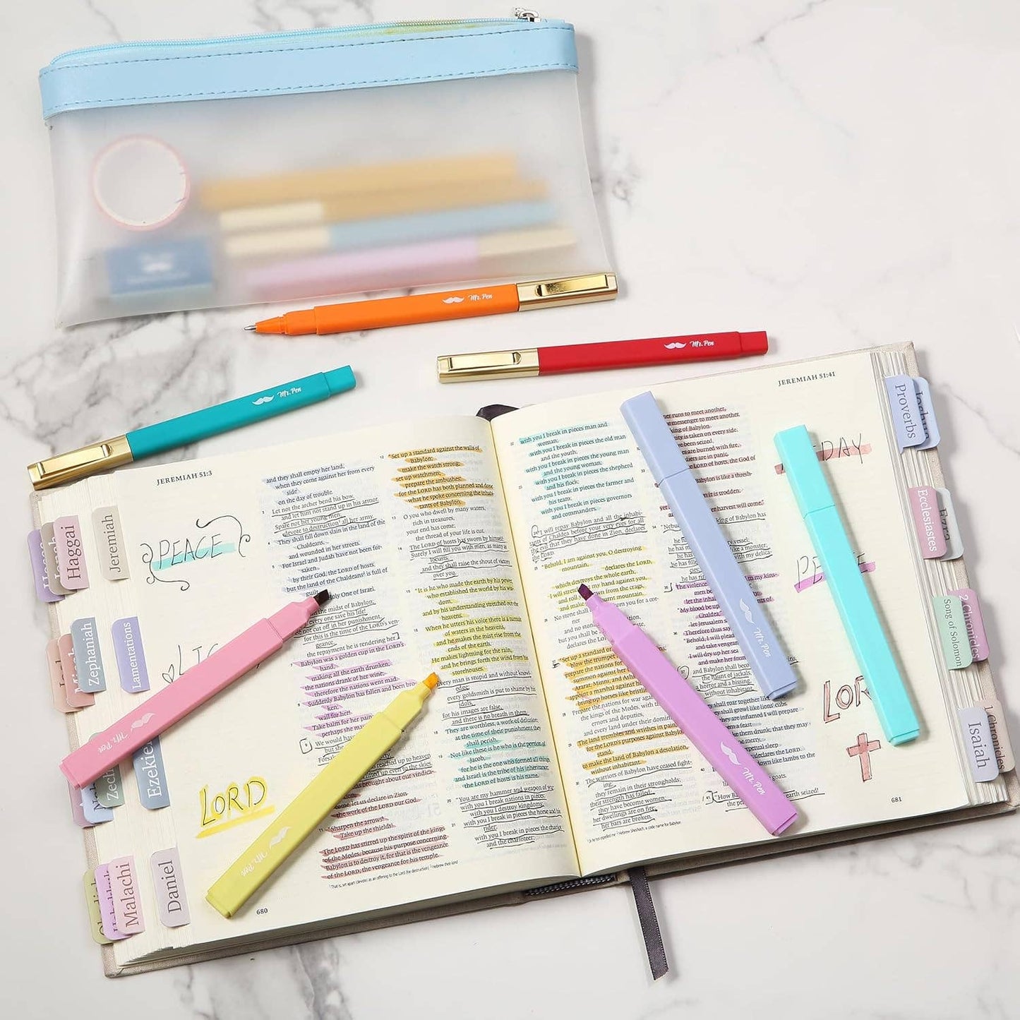 Bible Safe Highlighters & Gel Pens Set