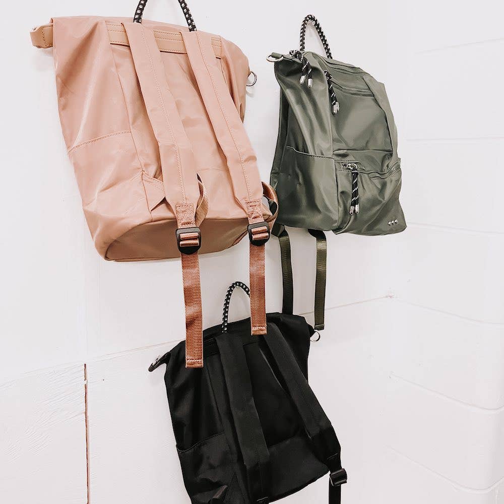 Ryanne Roped Backpack: Golden Mocha