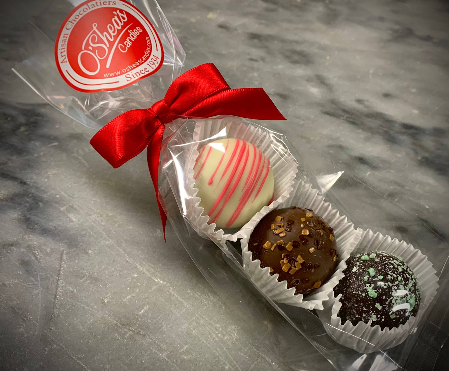 TRIO “Assorted Variety” Truffle 3 PK W/ Satin Bow
