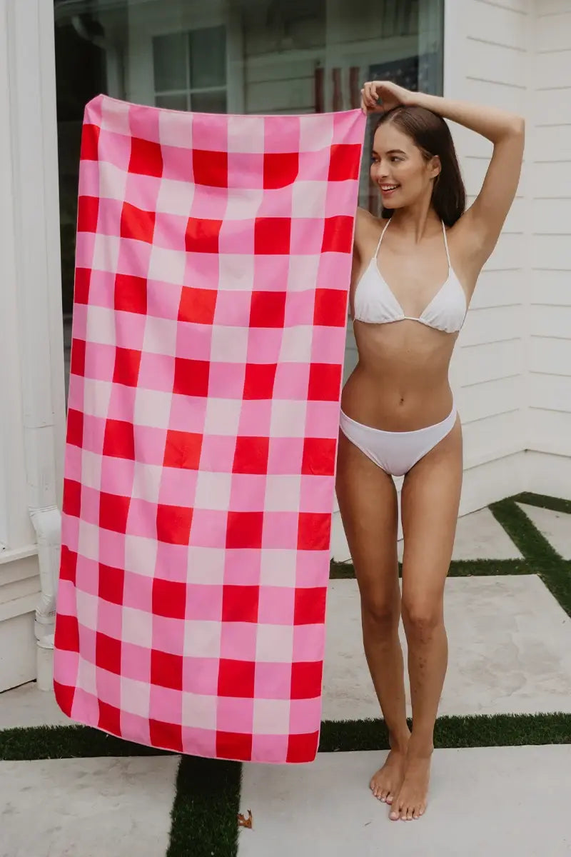 Roses All Over Microfiber Beach Towels