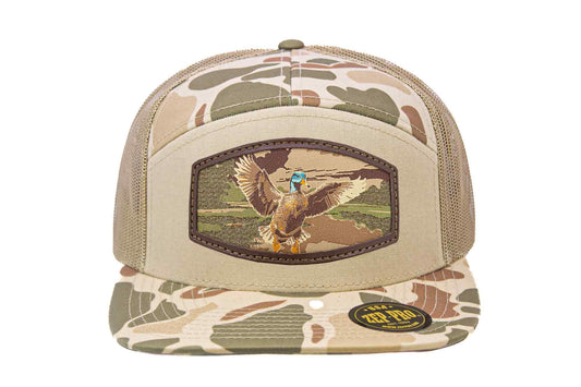 Mallard Woven Patch Old School Camo Hat.