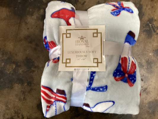 USA Plush Throw