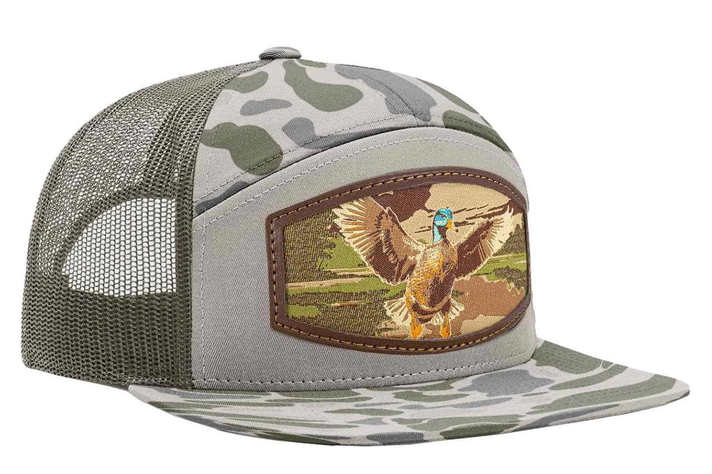Mallard Woven Patch Old School Camo Hat.