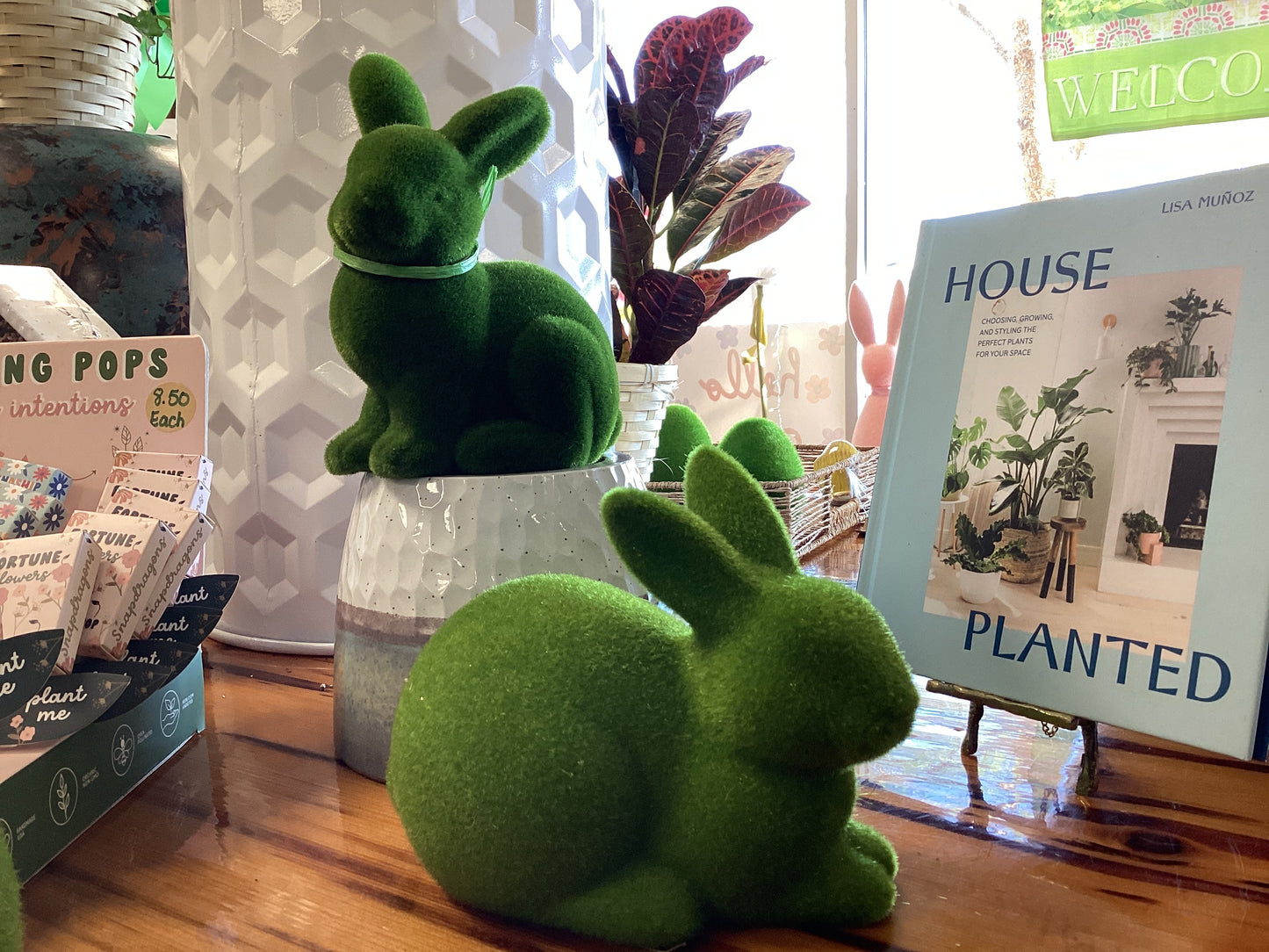 Green felt Bunny