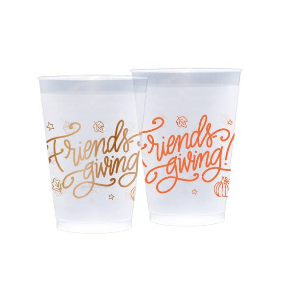 Friendsgiving | Thanksgiving Cups & Napkins (ALL): NAPKINS | WHITE w. COPPER (25 per package)