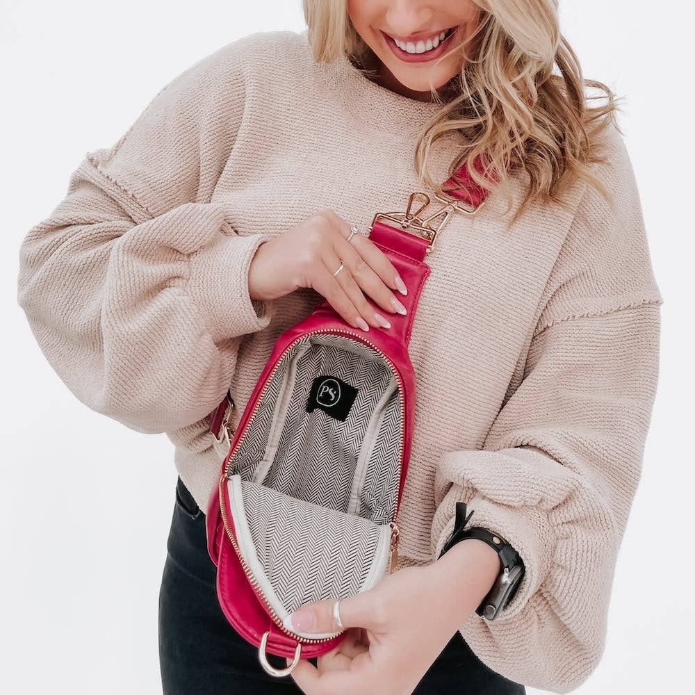 Waverly Woven Sling Bag (Free Strap Extender!): Gray