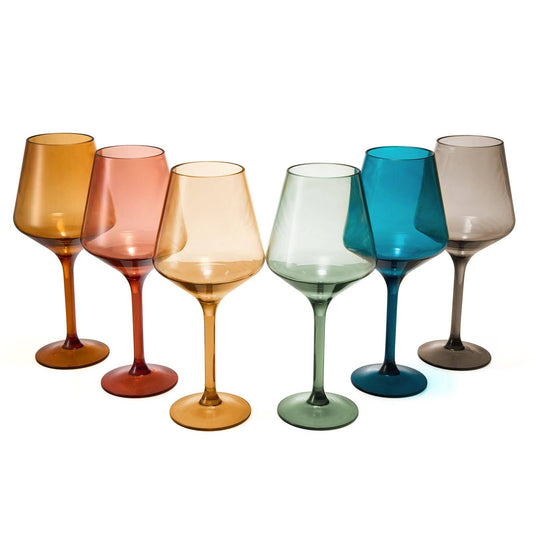 Pastel Colored Unbreakable  Acrylic Wine Glasses