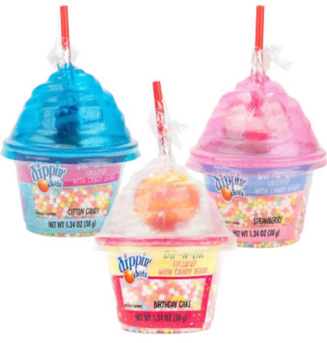 Novelty NEW 🎉 Dipping Dots Lollipops 🍭 w/ Dip- 12CT Tray 