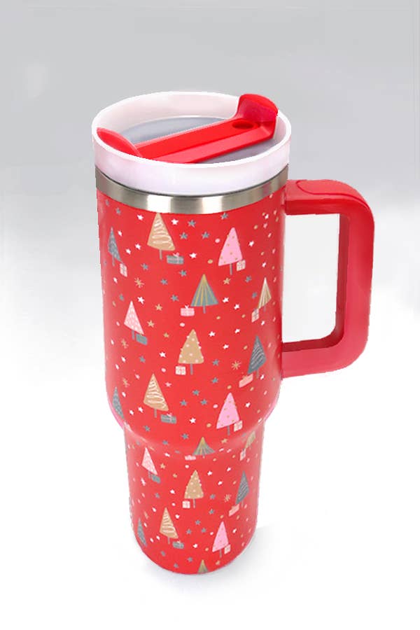 40oz STAINLESS STEEL TUMBLER CHRISTMAS | TB40OZ: XMAS NUTCRAKER FUCHSIA