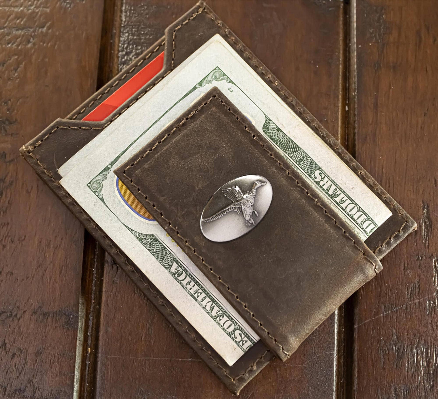 Mallard Magnetic Leather Slim Wallet