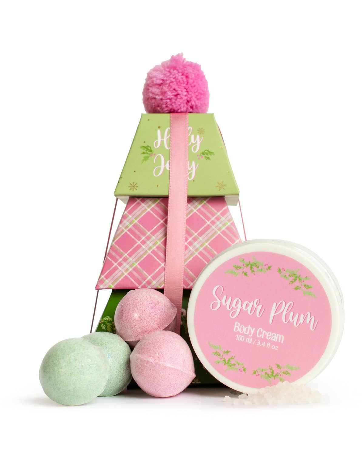 Holly Jolly Bath Gift Set   Sugar Plum Scented Scented     Green/Multi   4x7x4