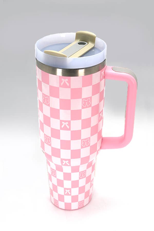 40oz STAINLESS STEEL TUMBLER ALL STYLES | TB40OZ: DAISY FUCHSIA