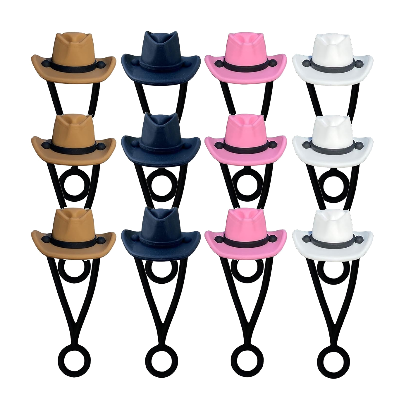 SILICONE STRAW TOPPER - 12 PACK