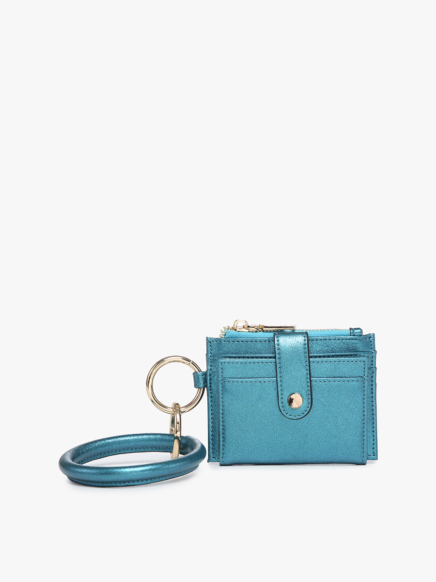 WL1904RG Sammie Mini Snap Wallet w/ Ring: Malachite